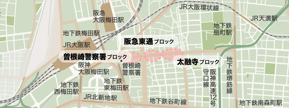 扇町通エリア Map